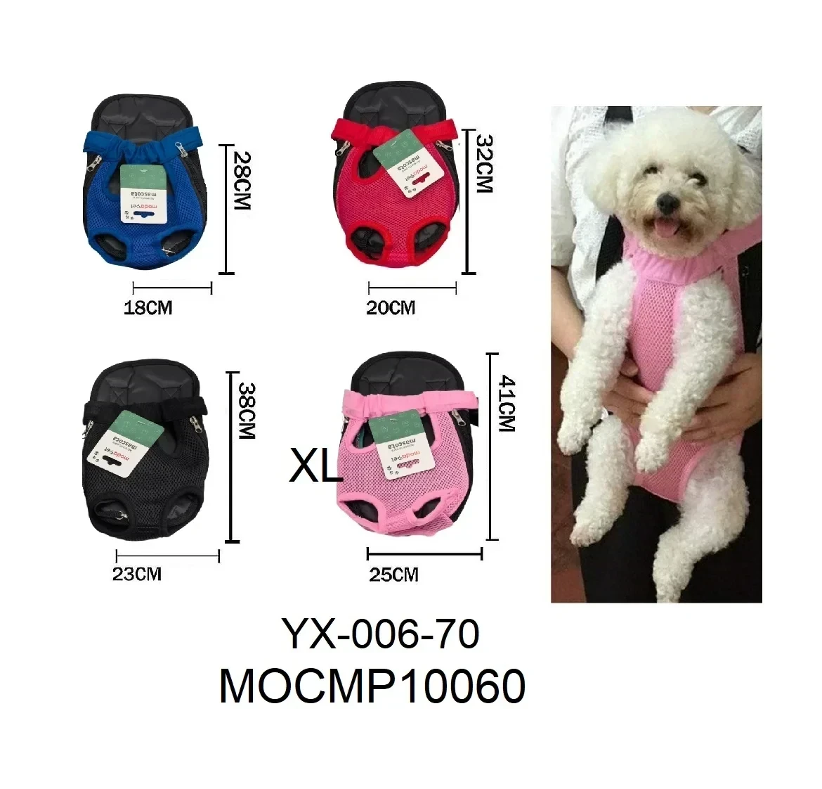 MOCHILA XL KANGURO P/MASCOTA HASTA 15KG