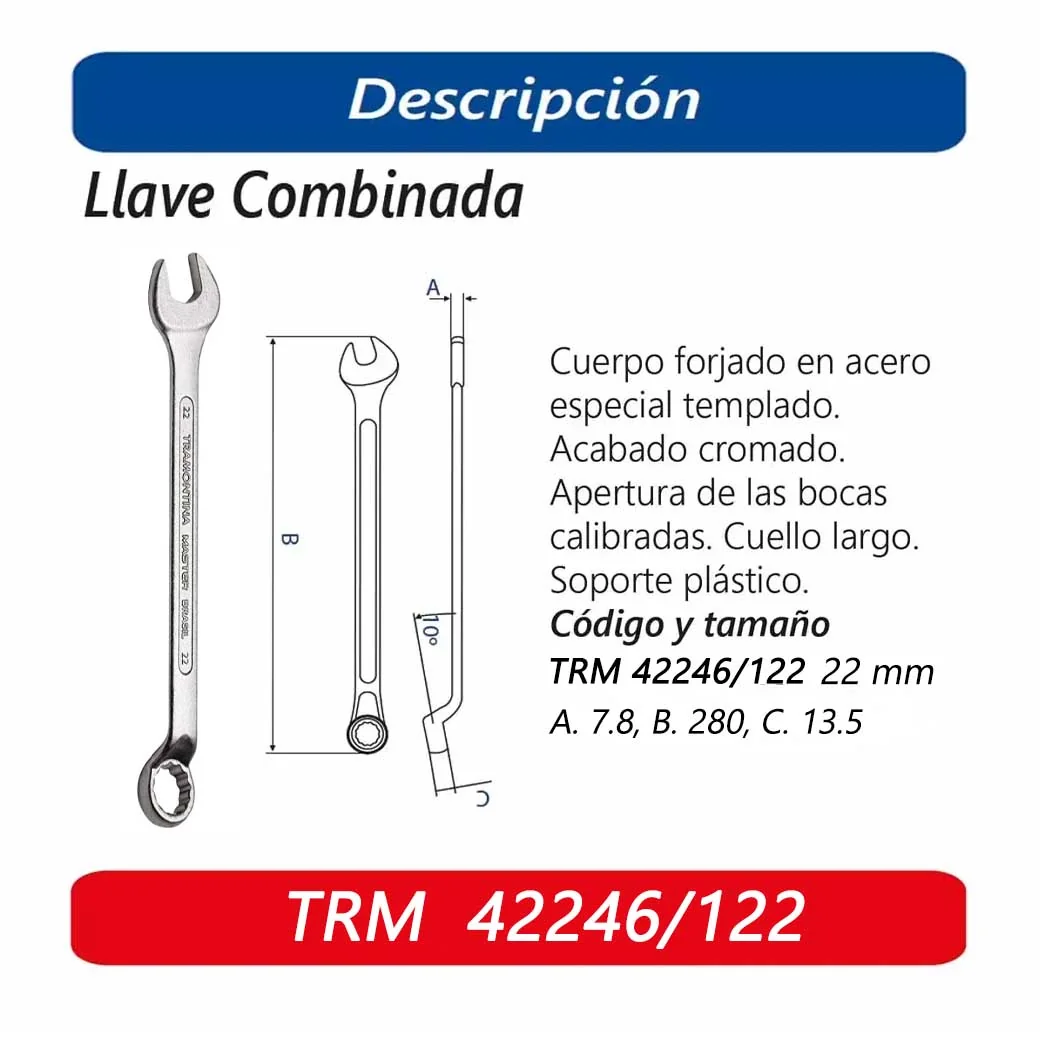 LLAVE COMBINADA TRM 22MM