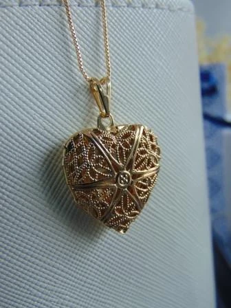 CADENA + DIJE RODIO DOR DIJE RELICARIO CORAZON ESTRELLAS 3