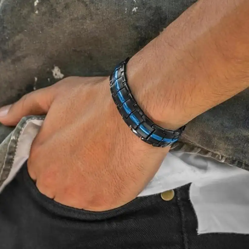 Pulsera Magnética de Acero Inoxidable y Acero de Titanio  3