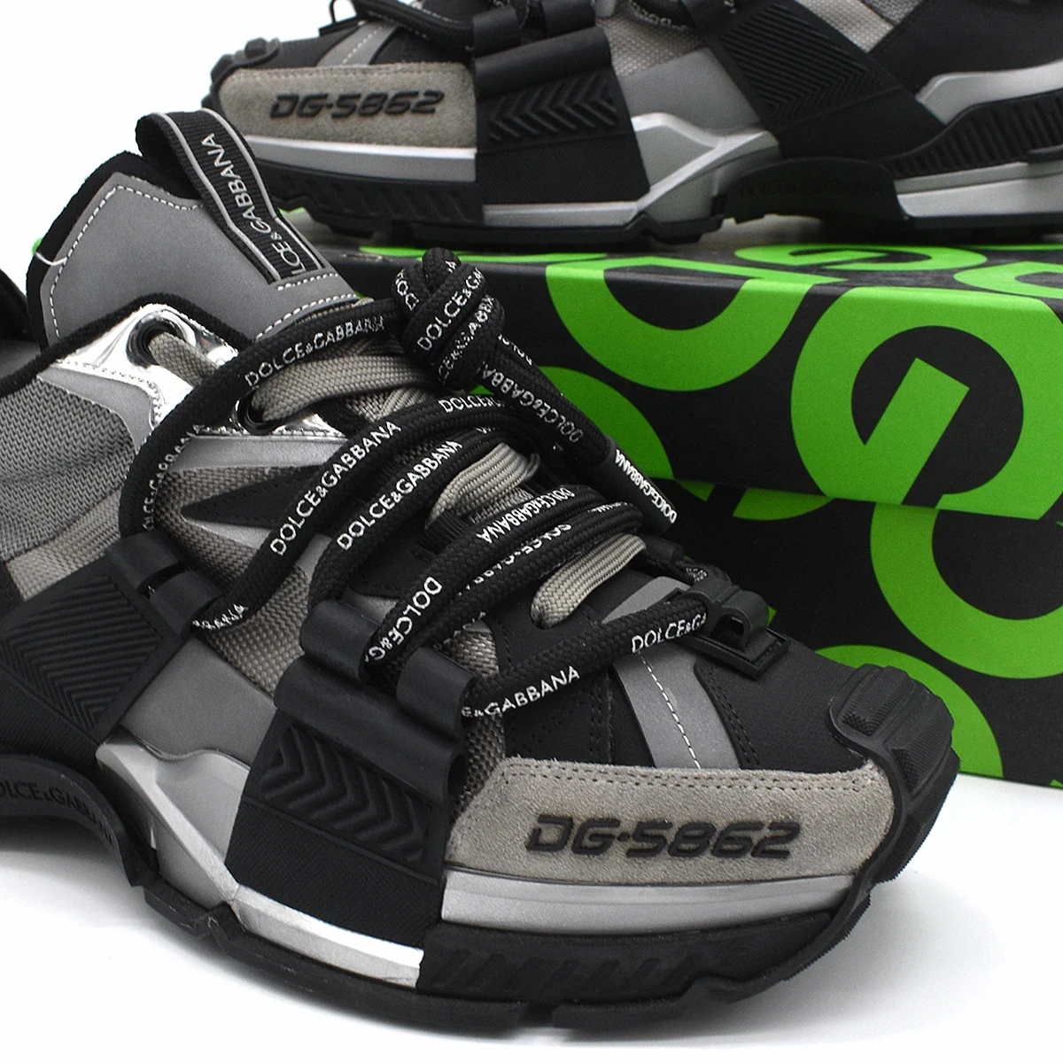 Sneaker Bassa DG Negro / Plata 8