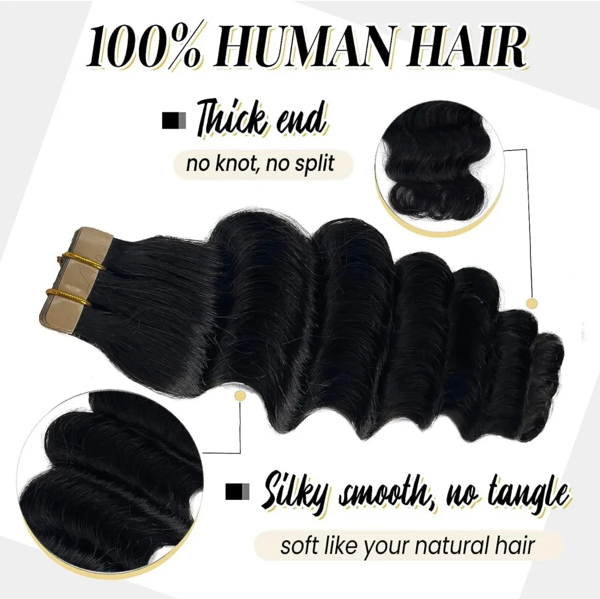 Extensiones de tape 12”
