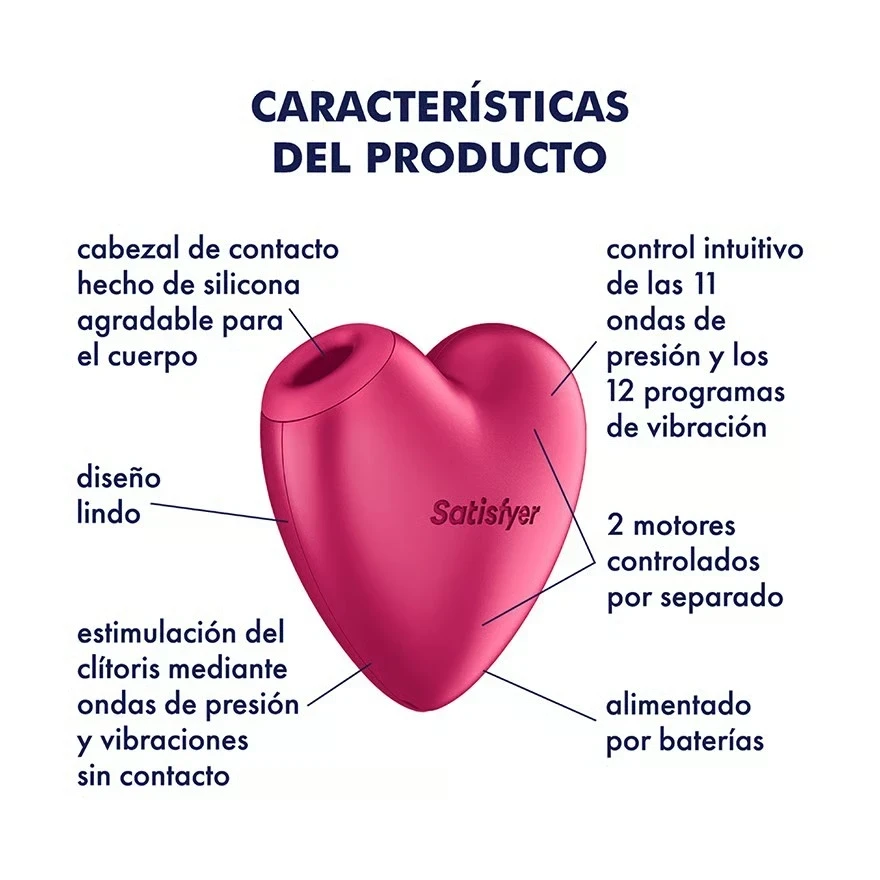 Satisfyer Succionador Cutie Heart - Funciona con pilas 3