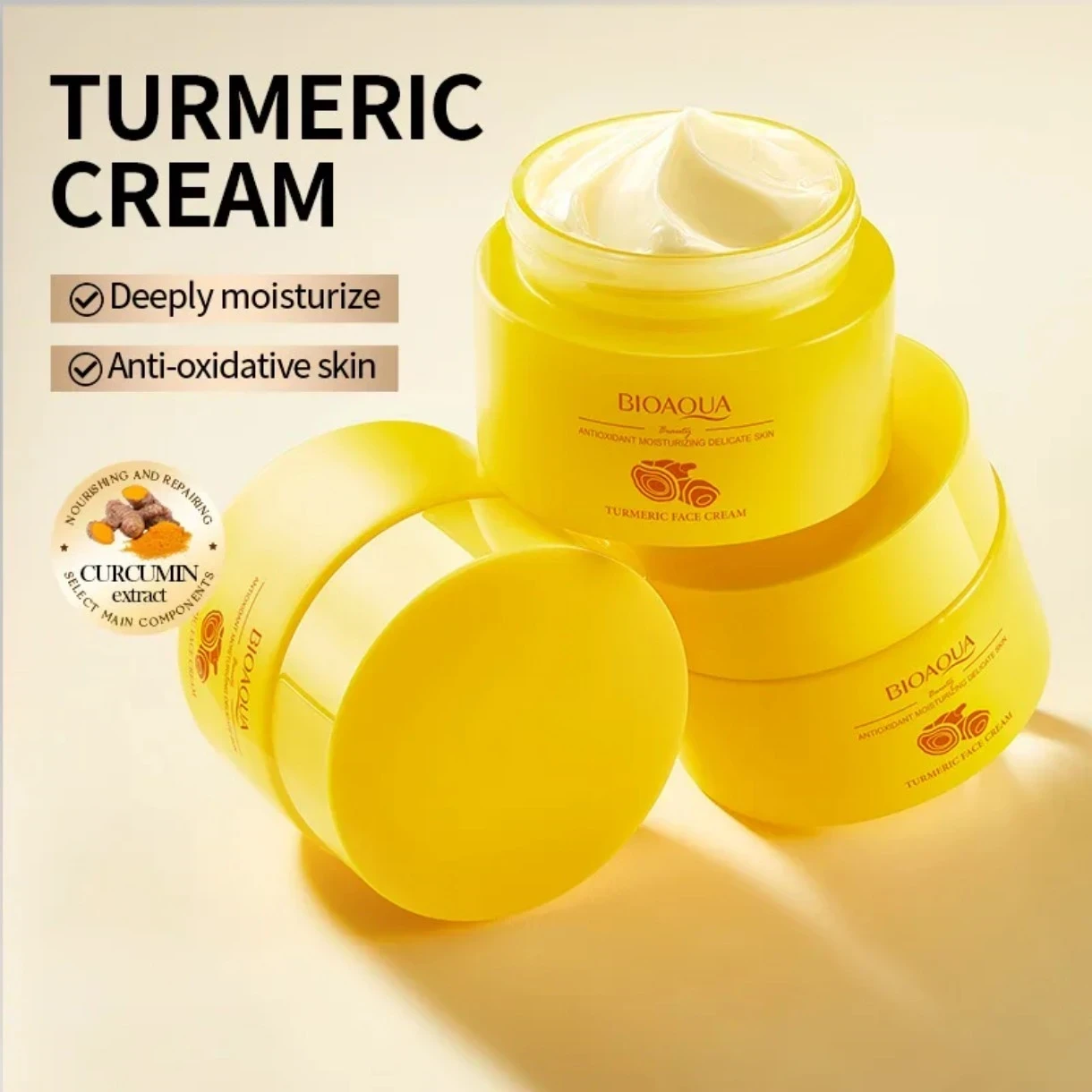 💛  BIOAQUA – Turmeric Face Cream (60 g)💛