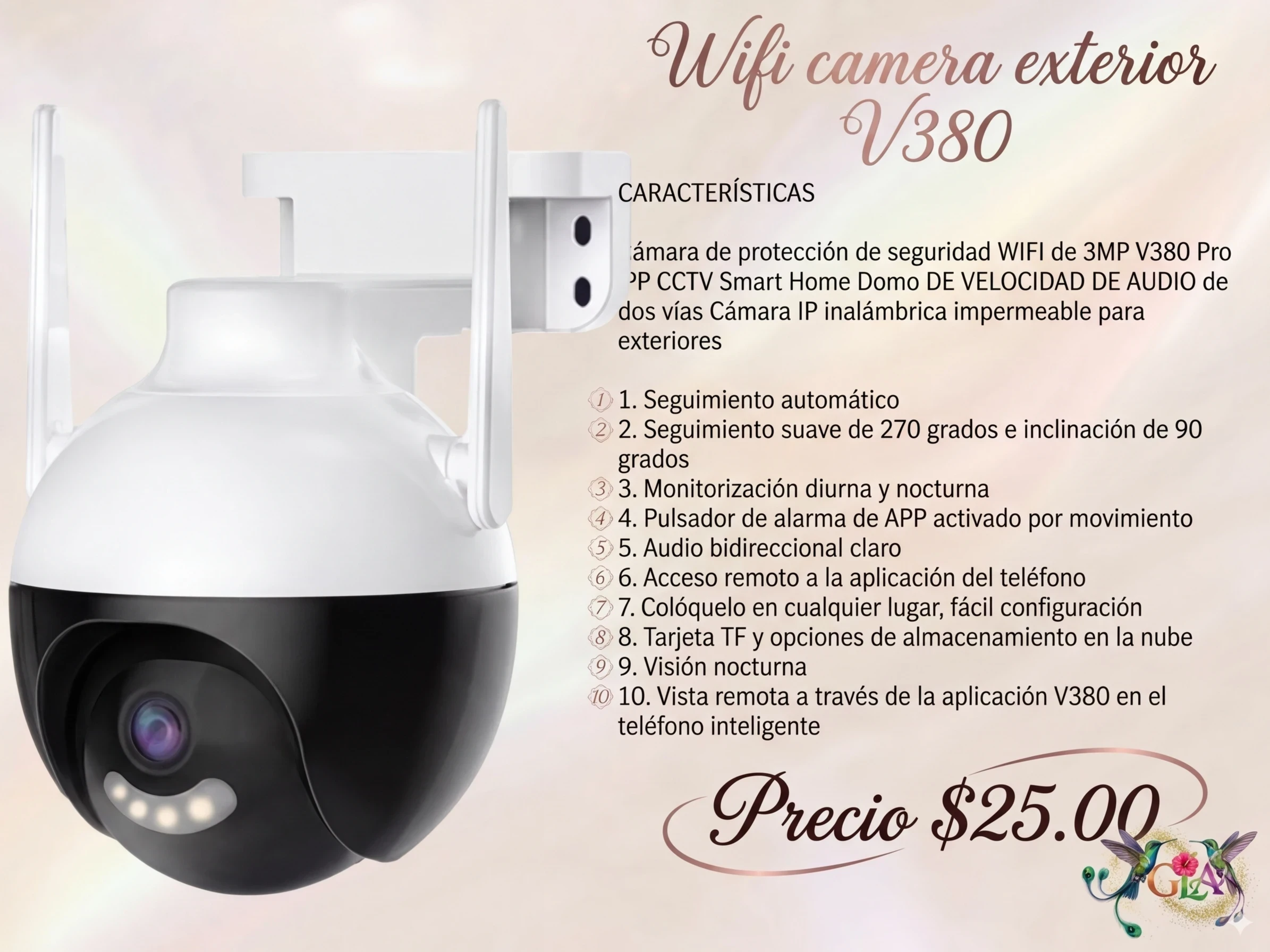 Camara exterior v380 