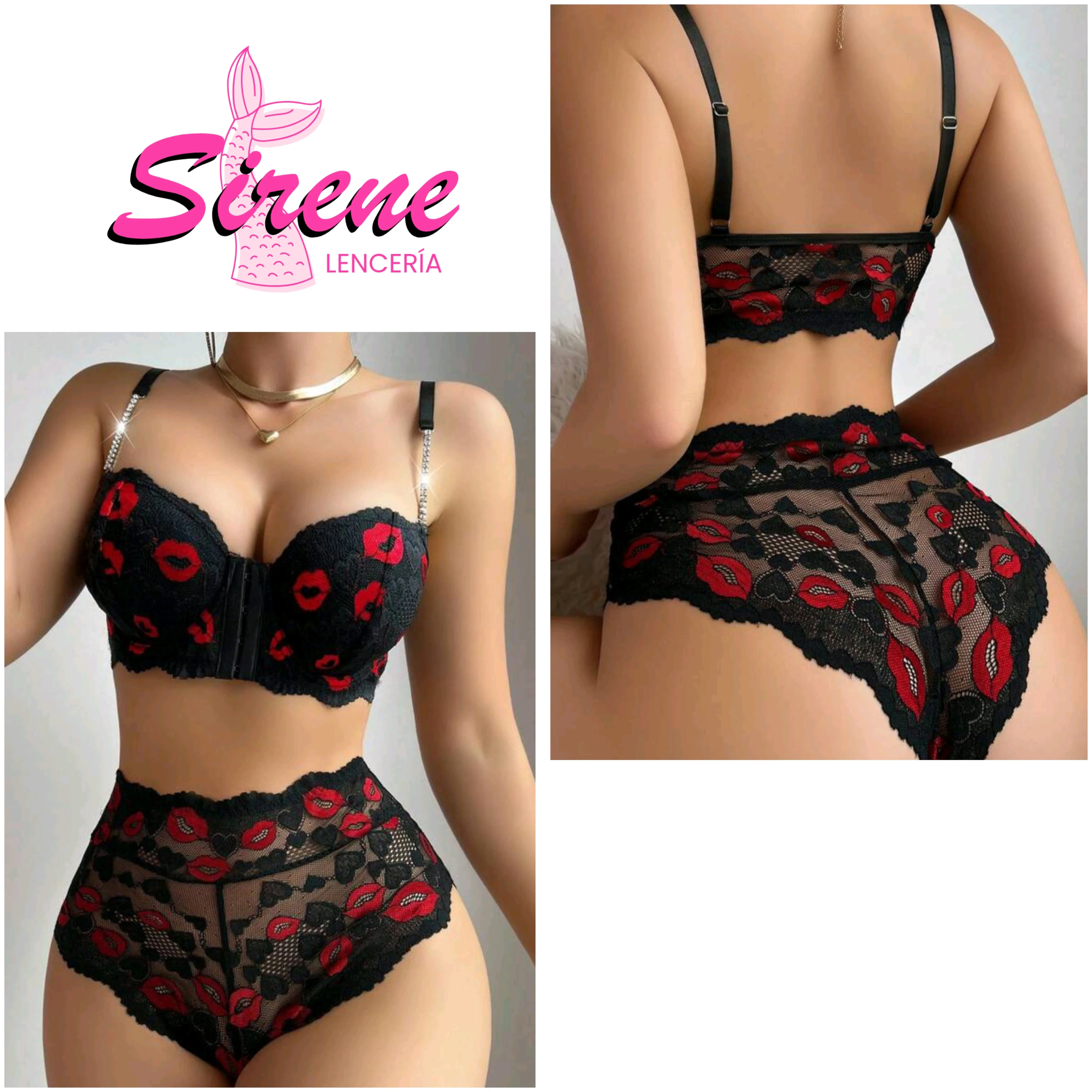 Talla Grande Negro con rojo