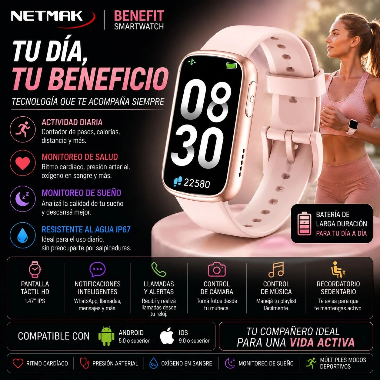 SMARTWATCH NETMAK BENEFIT 2