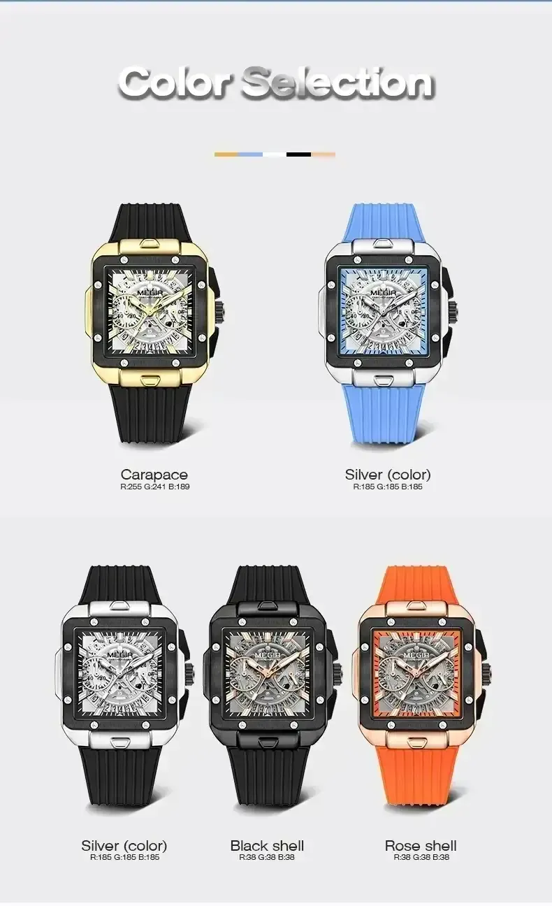 MEGIR Reloj de Cuarzo para Caballeros en Oferta especial. 7