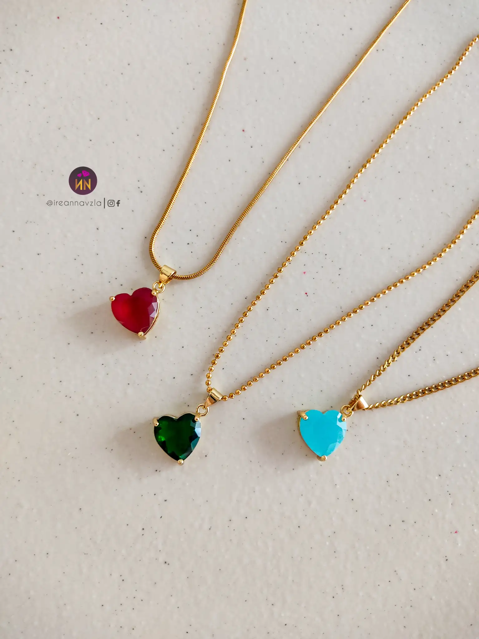 Cadena corazón de cristal 3