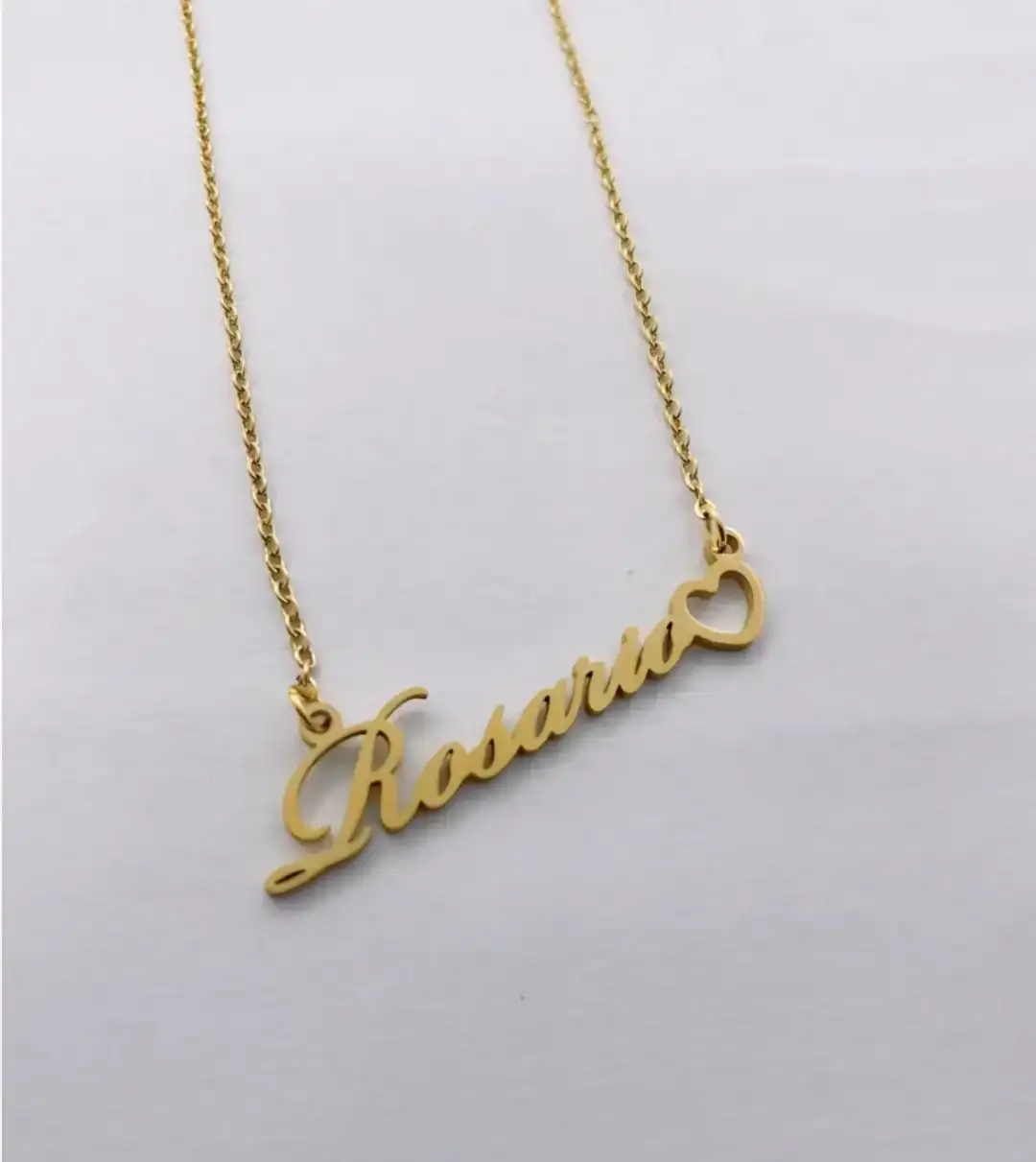 Cadena nombre corazón  6