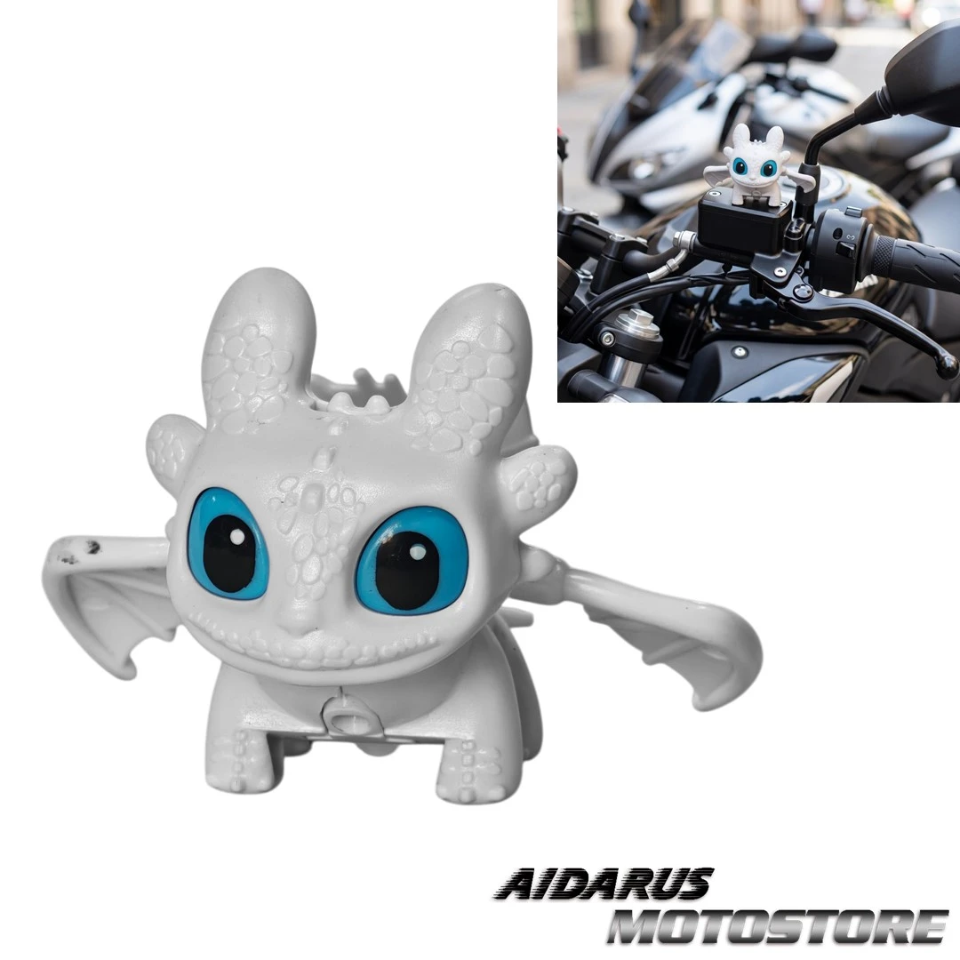 ADORNO DECORATIVO DRAGÓN "FURIA LUMINOSA" CON LUZ LED PARA MOTOCICLETA