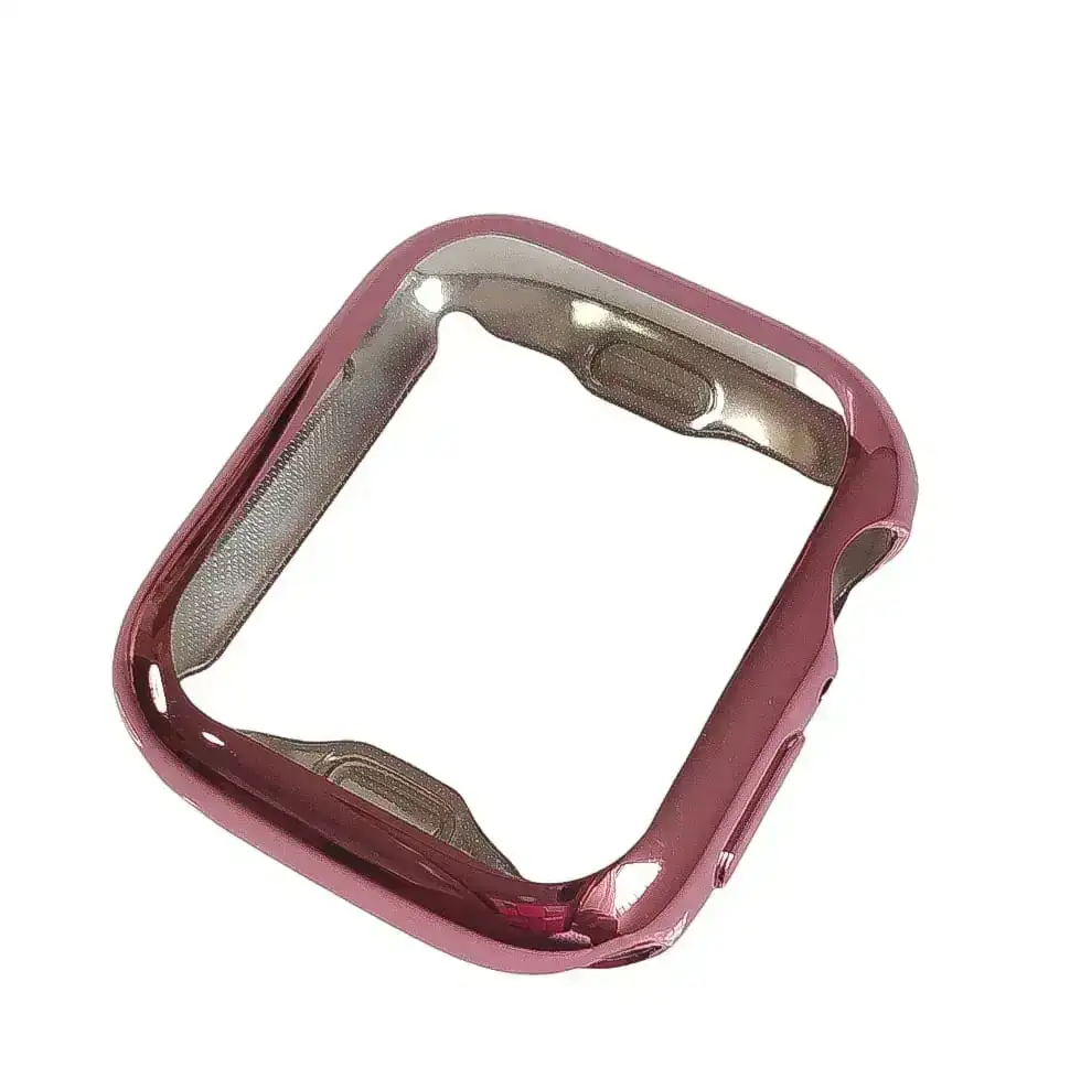Protector en Silicona Metalizado para Smartwatch 42-44 mm Rosado 3