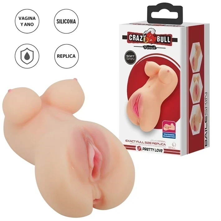 Masturbador vagina y ano con suave textura