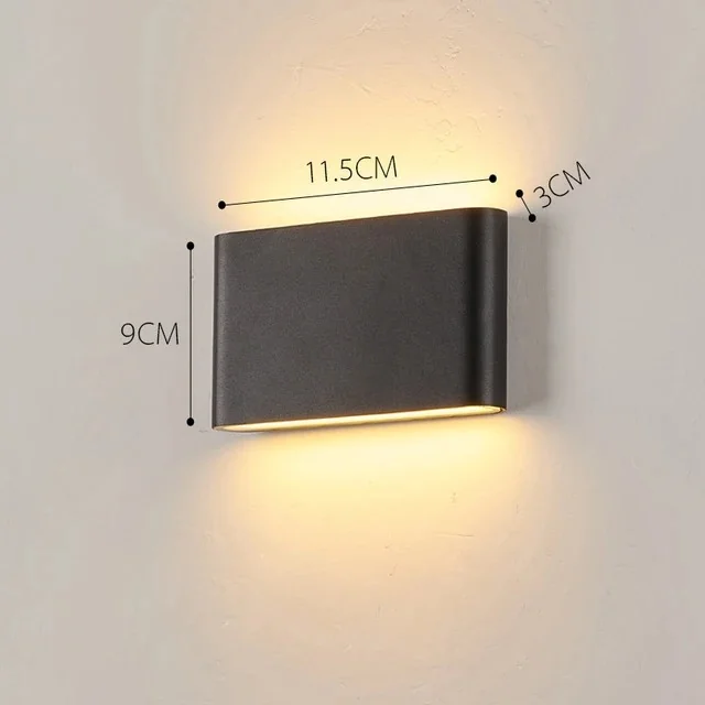 APLIQUE PARED NEGRO 6W LUZ CALIDA/3500K 5