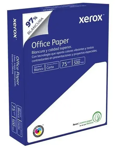 PAQUETE DE 500 HOJAS BLANCAS XEROX CARTA