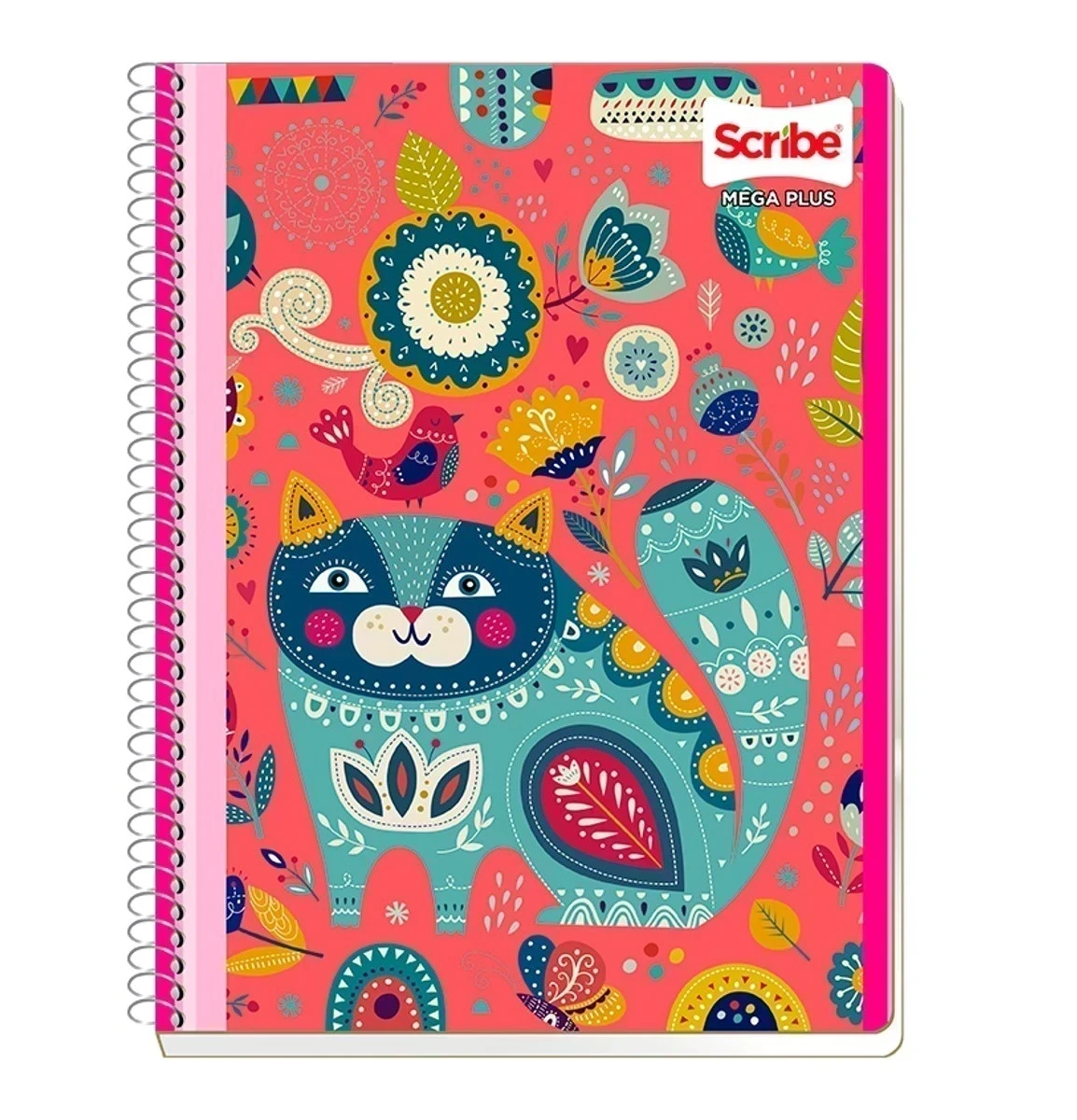 Cuaderno profesional scribe mega blanco 100 hojas espiral  3