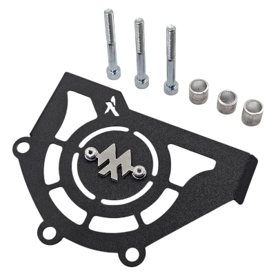 NS 200 Tapa piñon acero negro logo 3d cromado ML