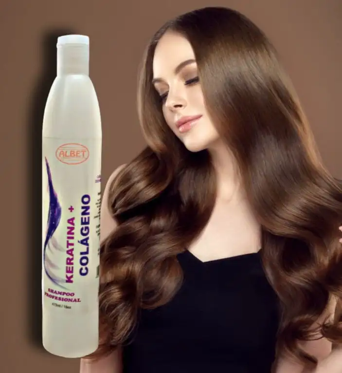 Shampoo de keratina y colágeno