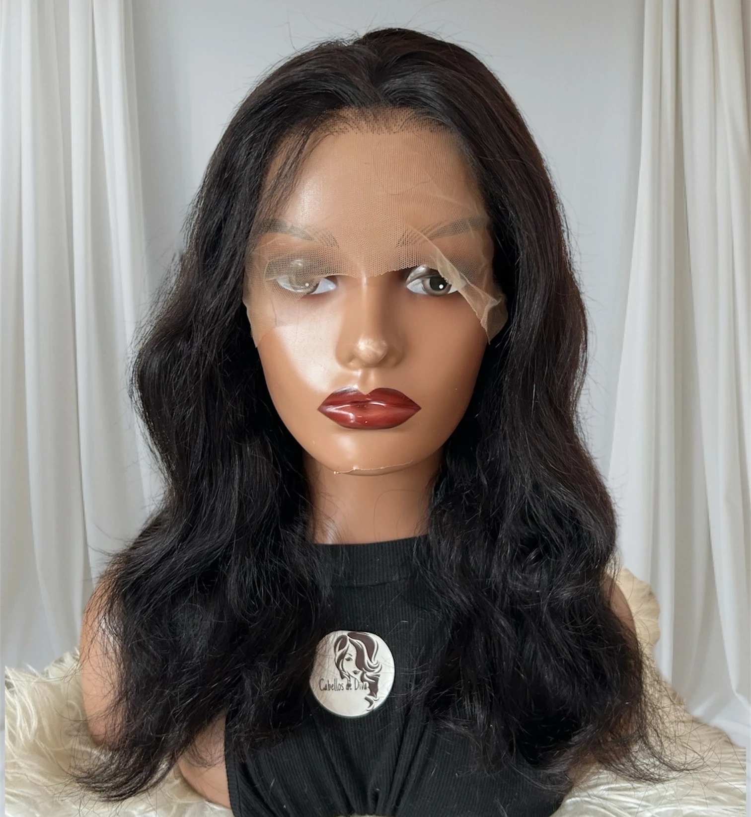 Peluca  18” cabello humano, 180% densidad, frontal lace 13x4 2