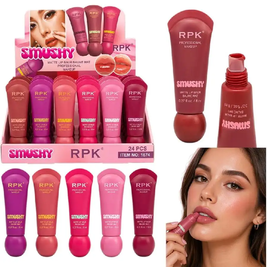 Lip balm baume mat smushi tonos surtidos