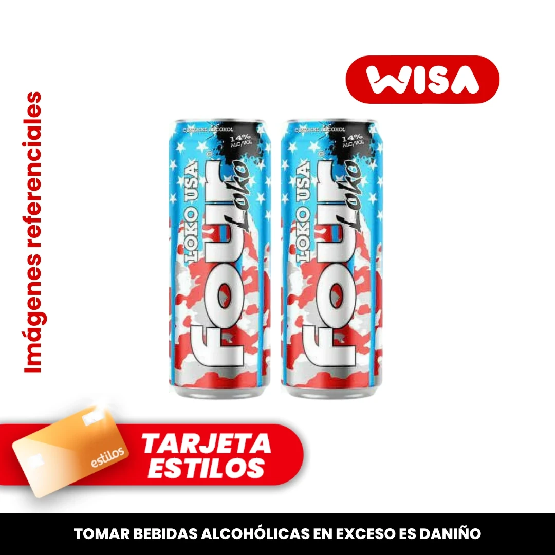 EXCLUSIVA PARA TARJETA ESTILOS - Four Loko 695 ML USA