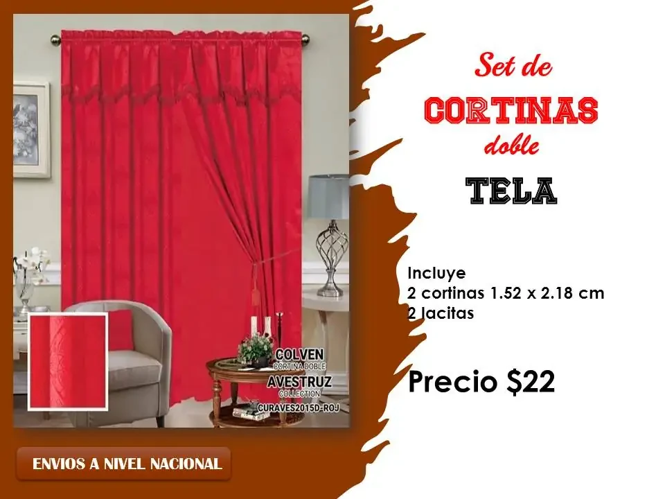 Set de dos cortinas  para puerta  2