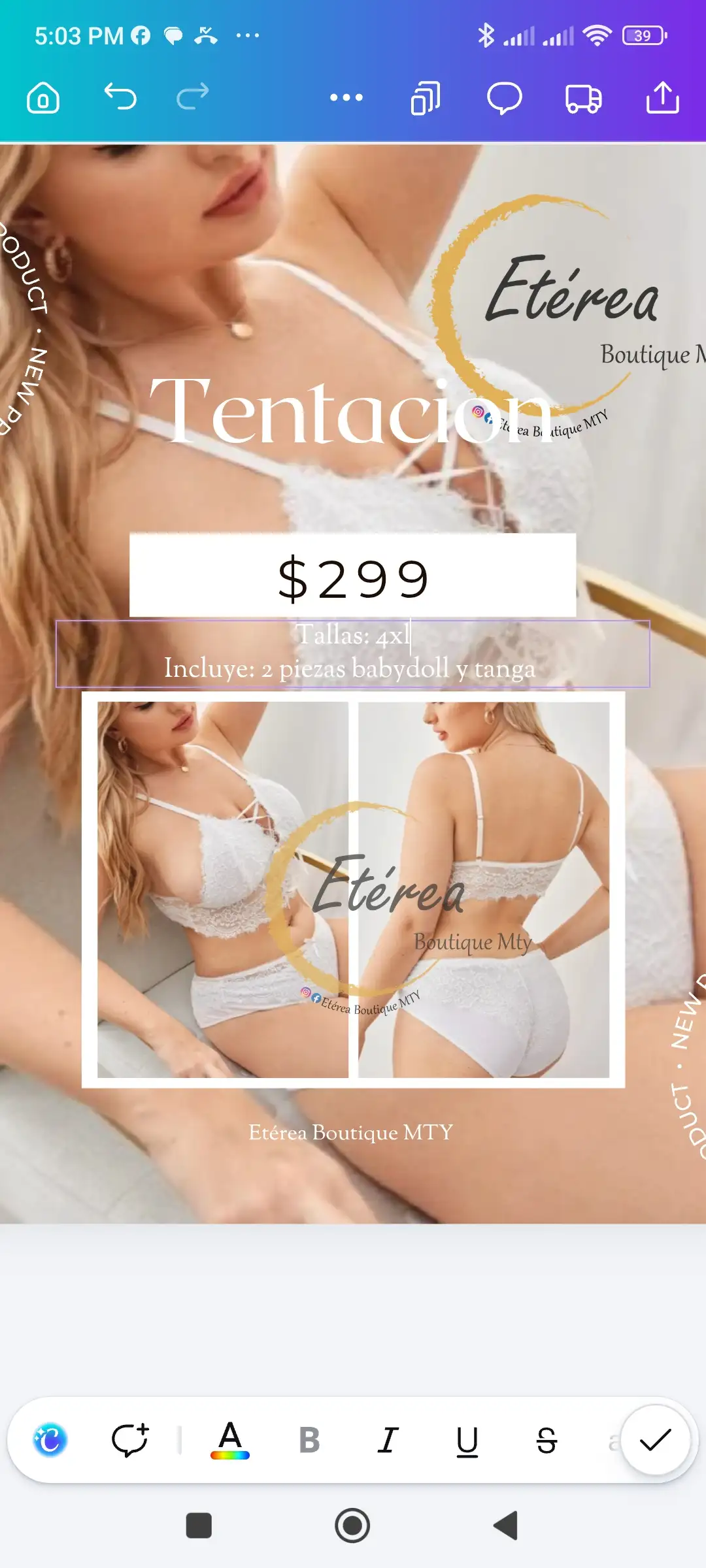 Set blanco fiona