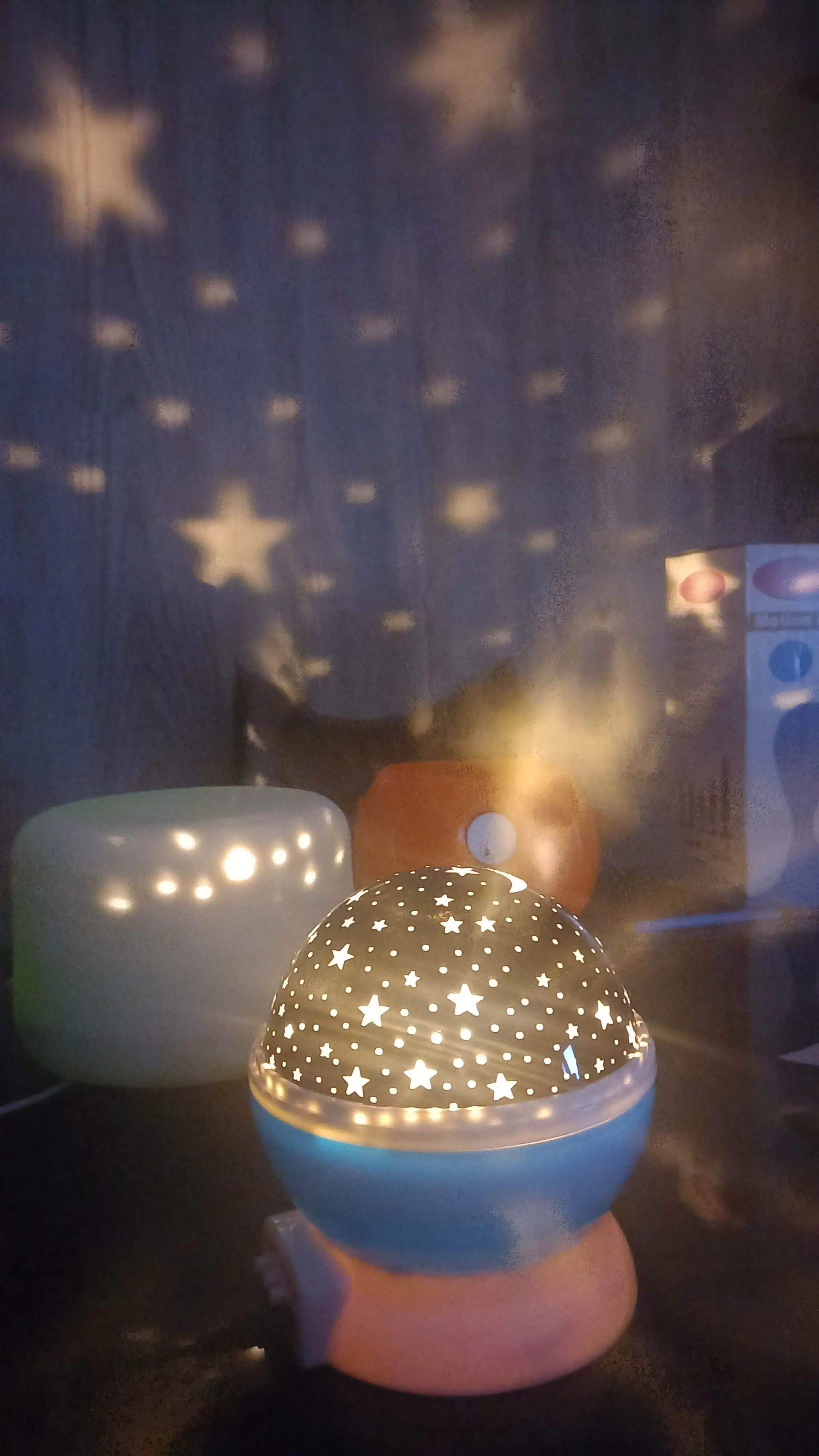 Lampara de estrellas y luna giratoria  3