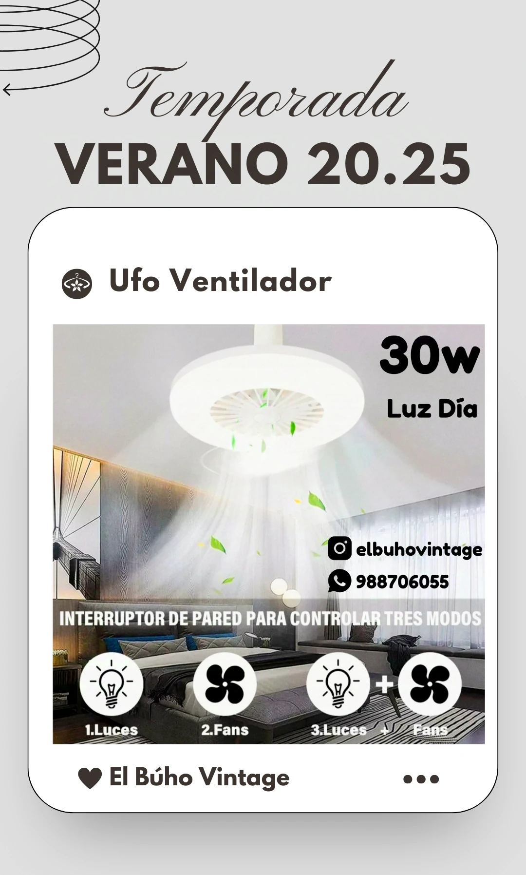 Ufo Ventilador 30w