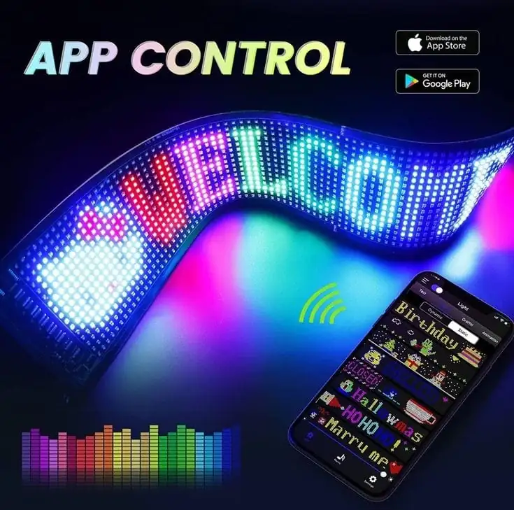 Pantalla led flexible para auto 🚓 2