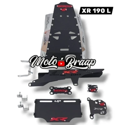 AC XR 190 L COMBO NEGRO X 6 PIEZAS ( PECHERA, FRENO DELANTERO, MORDAZA, ACUTRAX, PLACA, CADENA )