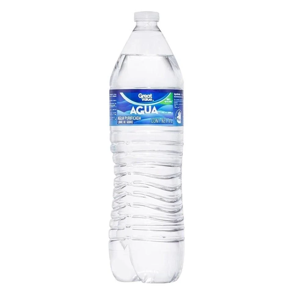 AGUA GREAT VALUE 1 LITRO