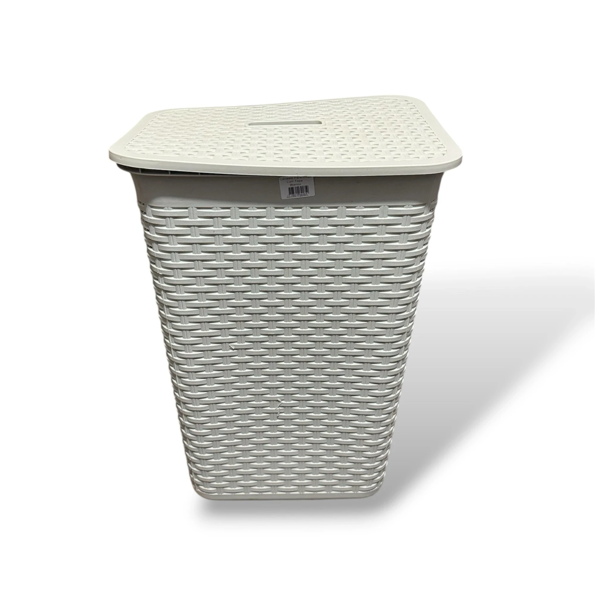 CANASTO DE ROPA PLASTICO SIMIL RATAN 