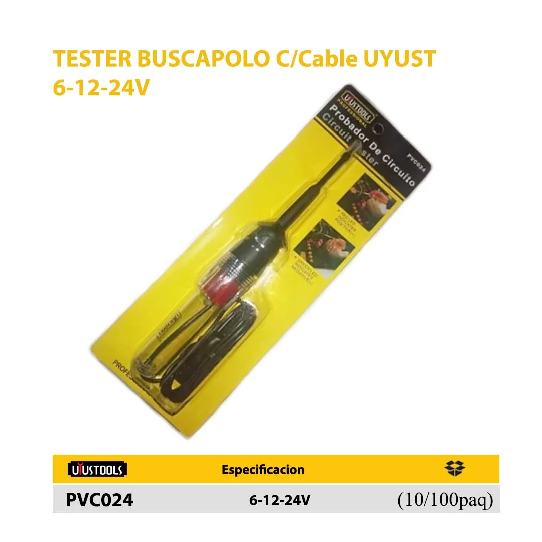 TESTER BUSCAPOLO C/Cable UYUST 6-12-24V