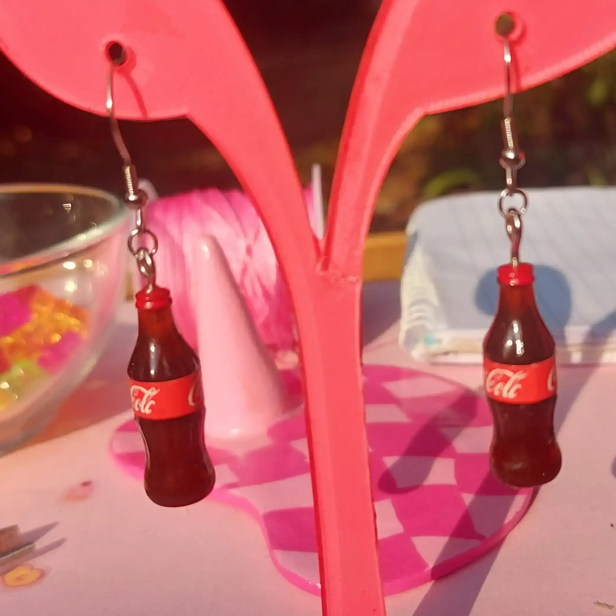 Aretes de coca cola  2