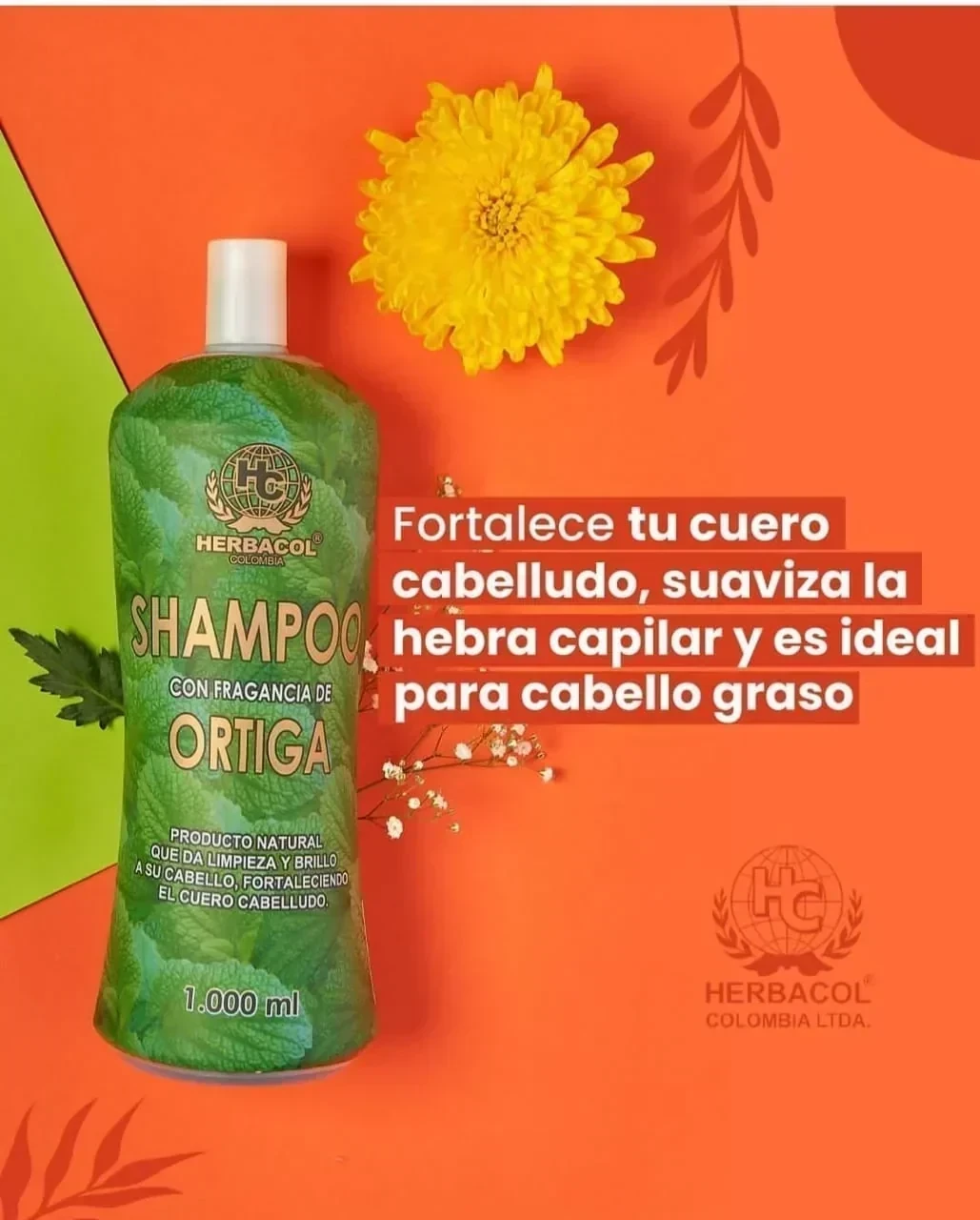 herbacol shampoo litro ortiga y limon