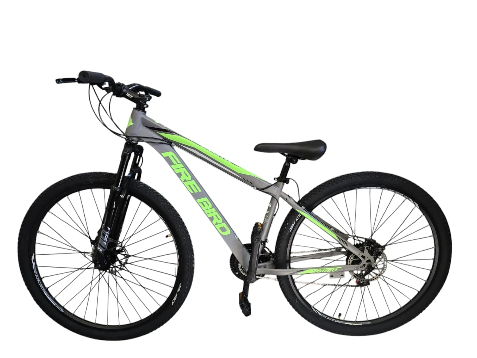BICICLETA FIREBIRD TURBO ROD29 TALLE M COLOR GRIS CON VERDE  21 VELOCIDADES