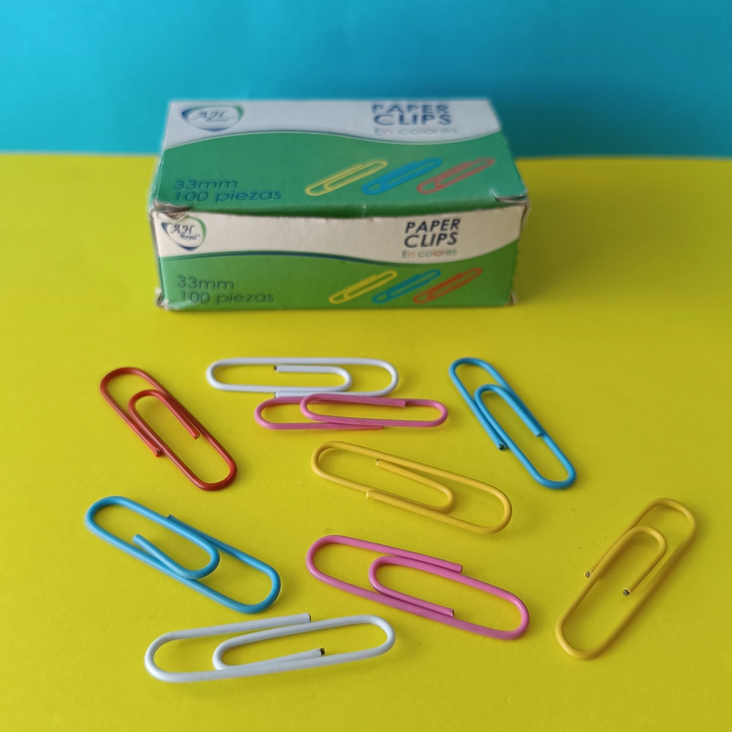 CAJA CLIP COLORES X100