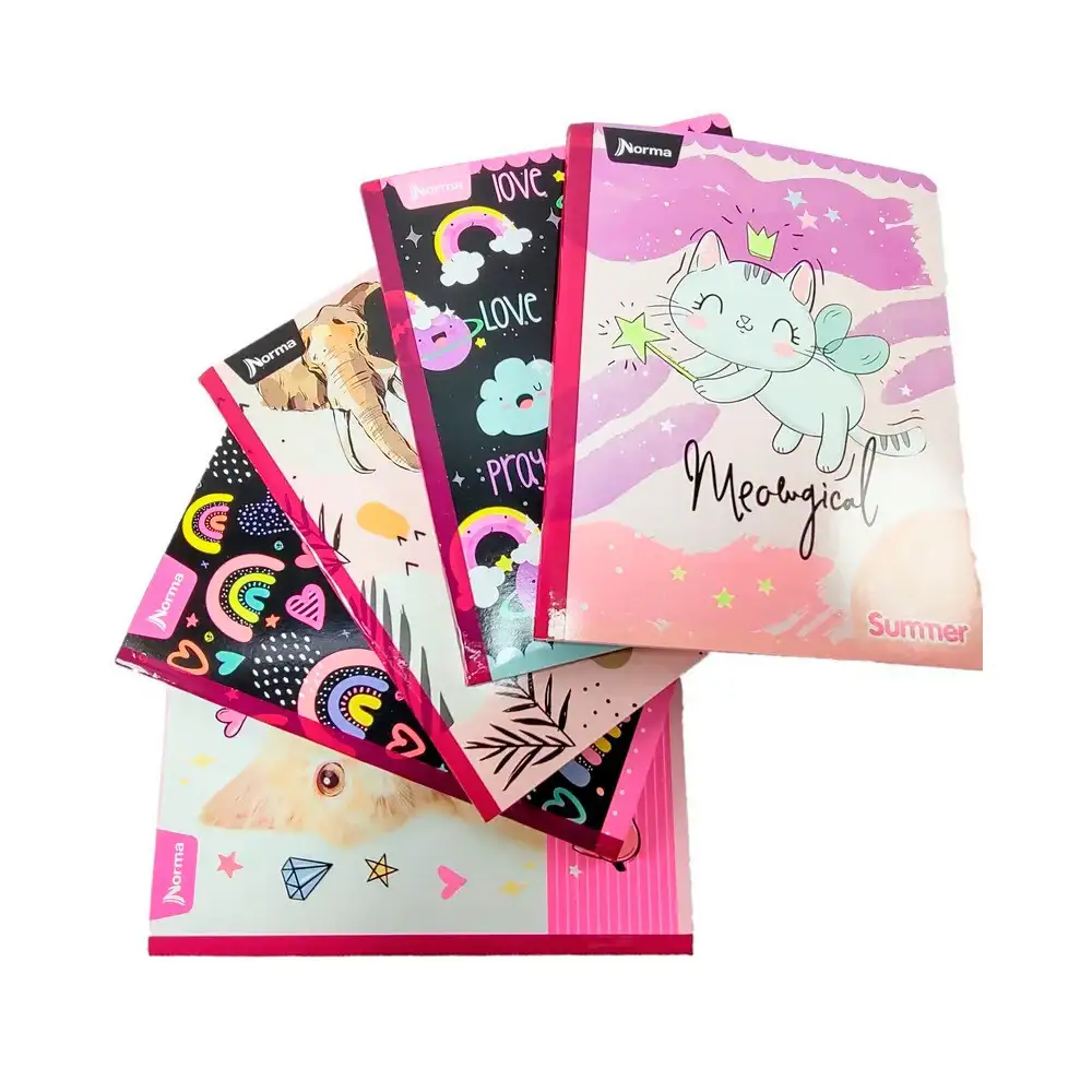 CUADERNO CUADROS STICKER X100 HOJAS NIÑA