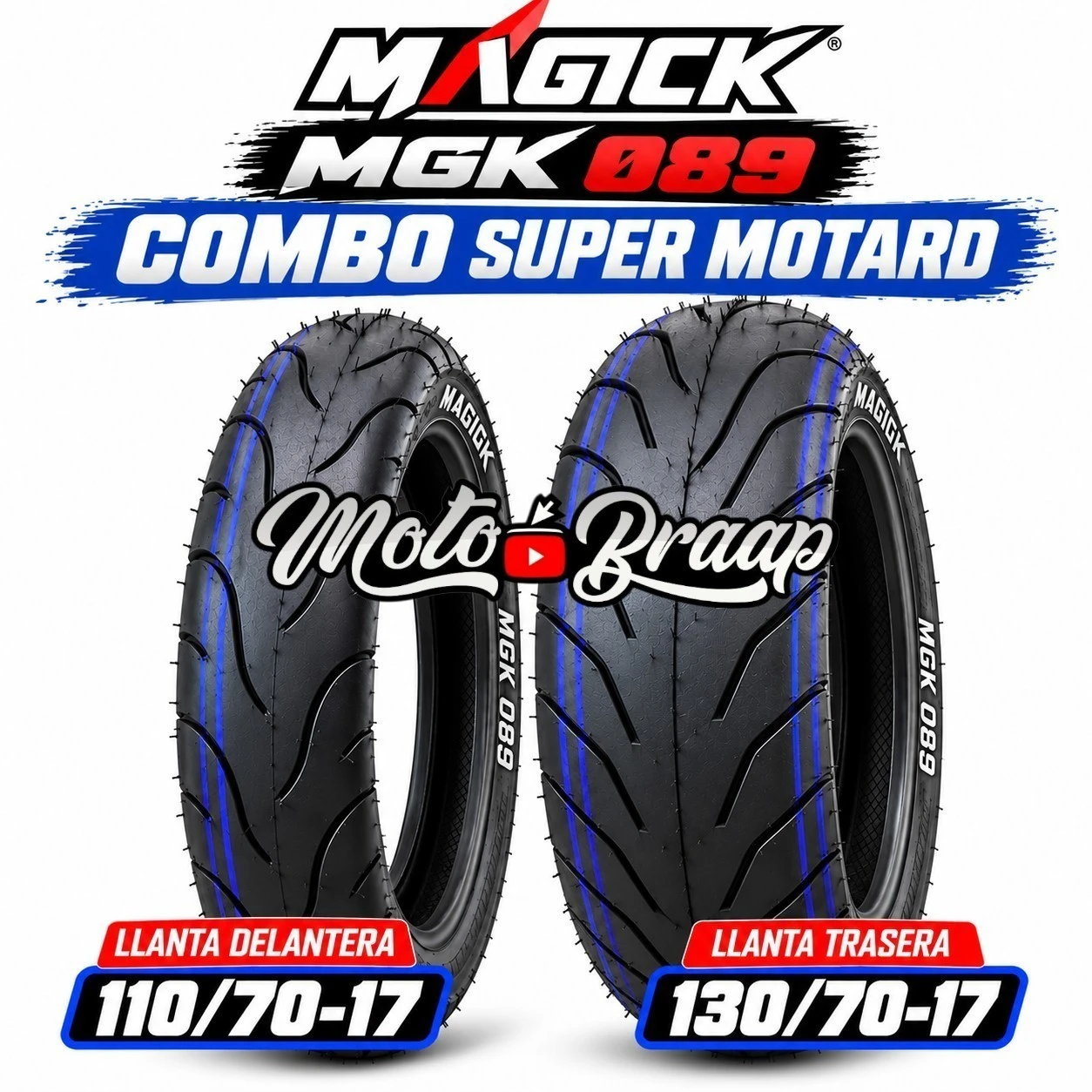 SUPER MOTARD PAR DE LLANTAS PISTERAS DE 17"