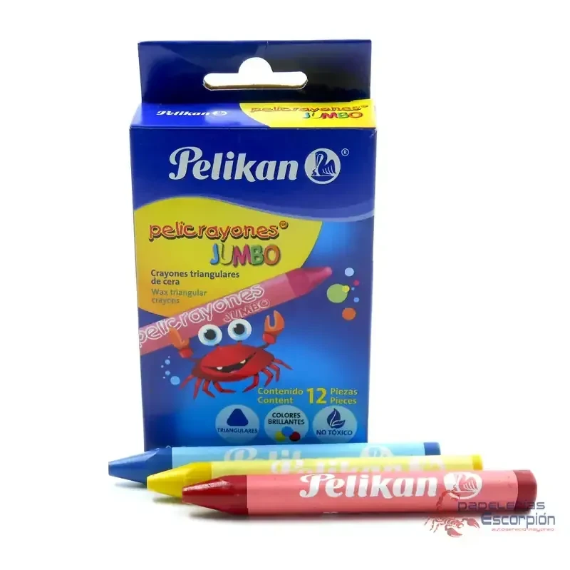 Crayolas pelikan con 12 colores jumbo  3