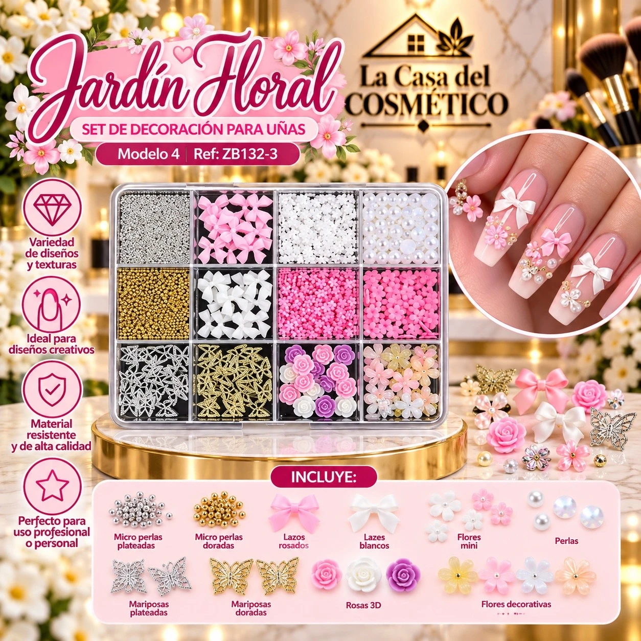 lumera set de decoracion jardin floral