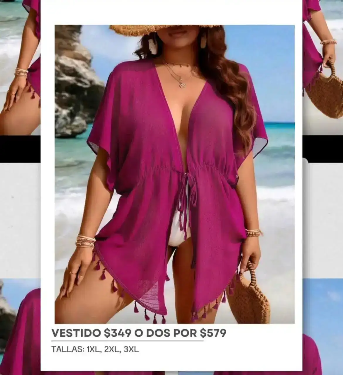 Vestido playero fiusha 