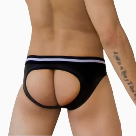 Tanga Slip Masculina Engomada con Abertura Elixir