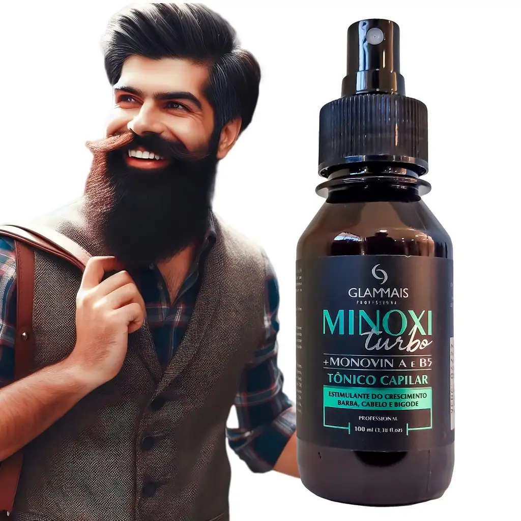 Kit 3 Tônicos Crescimento de Barba Minoxi