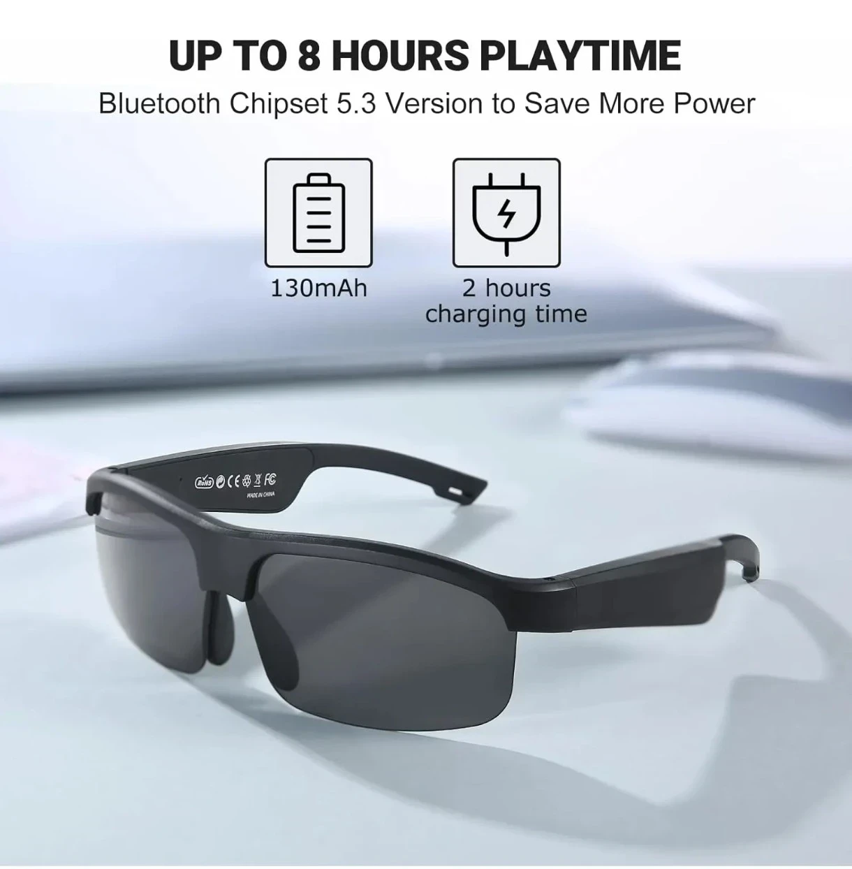Anteojos para sol V.A con Bluetooth 