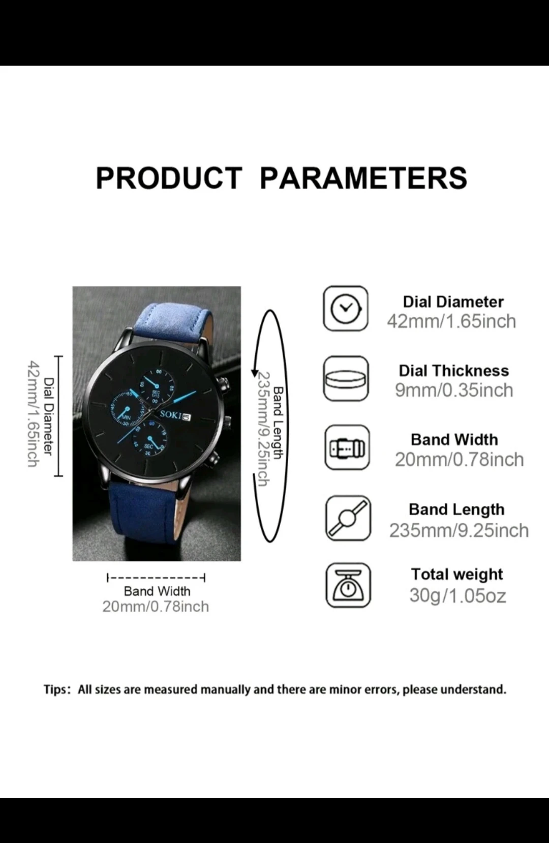 Reloj SOKI/ Sistema de fecha funcional  5