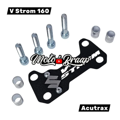  V STROM 160 Acutrax Manubrio acero negro logo 3d cromado ML