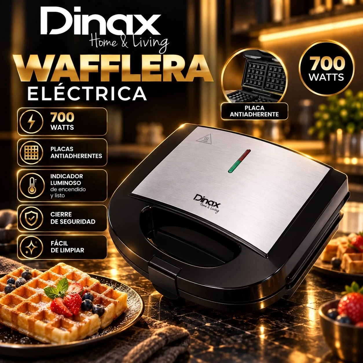WAFLERA ELÉCTRICA DINAX *CONSULTAR DISPONIBILIDAD CON EL VENDEDOR*