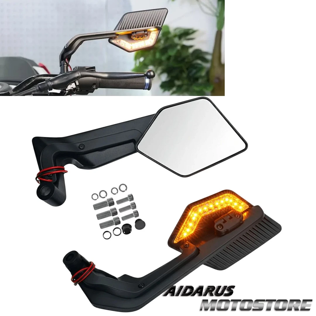 ESPEJOS DIAMANTE CON LUZ LED AMBAR